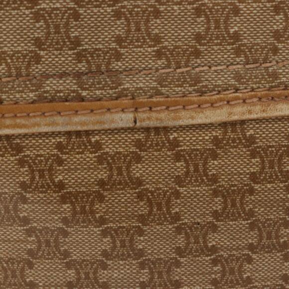 CELINE Macadam Canvas Shoulder Bag Pvc Beige Gold - Picture 4 of 13